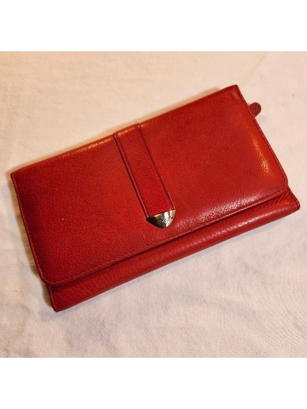 Dockers red leather tri fold wallet